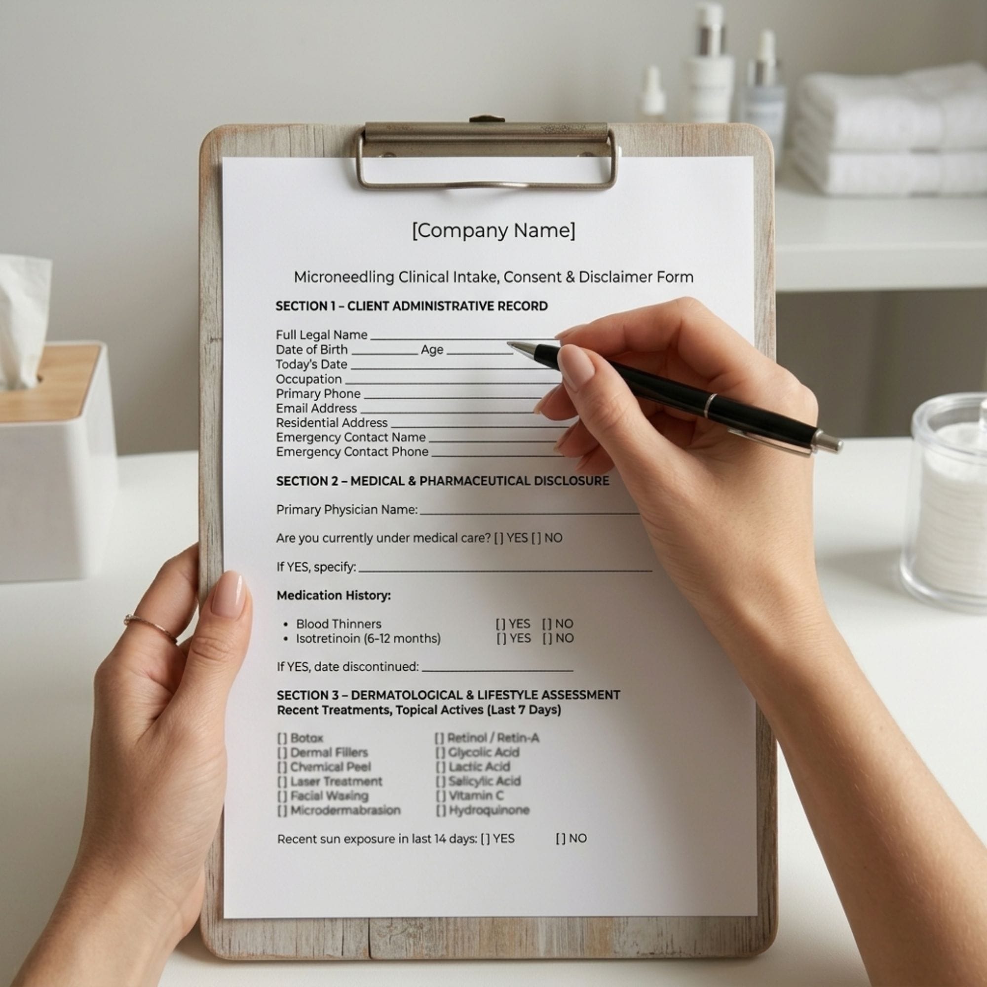 Editable Microneedling Intake Forms Editable Microneedling Intake Forms Download PDF