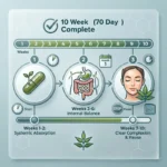 Natural Supplement for Hormonal Skin Support | 500mg Pure Neem 10-week clinical timeline.