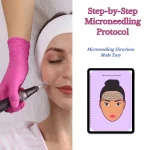 Professional microneedling directional technique map for clinical skin regeneration by Sharika Regchand.
