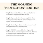 Morning skincare routine steps featuring antioxidant protection and barrier support