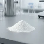 White Licorice Root Powder in a sterile lab setting, used for hyperpigmentation and melasma.