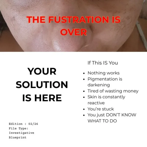 Sharika Regchand investigative report showing the transition from failed routines to proven skin results