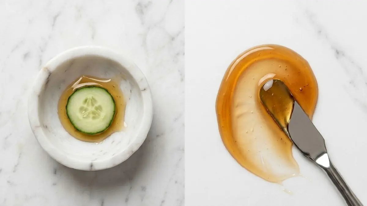 Natural Cooling Remedies vs Clinical Pigment Suppression: Cucumber and Honey compared to Professional Serum