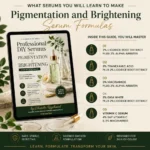 The "How to use this guide" page from Professional DIY Serums for Pigmentation & Brightening, explaining the methodology for safe and effective skincare formulation.