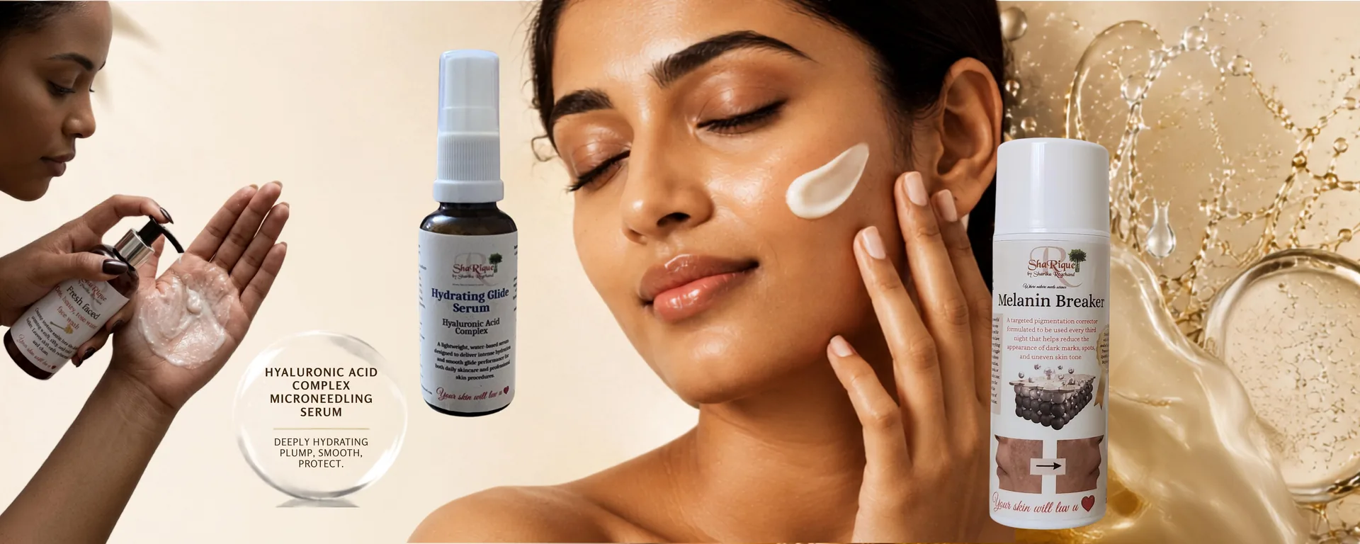 ShaRique Skin — skincare for skin of colour: Fresh Faced wash, Hydrating Glide Serum and Melanin Breaker