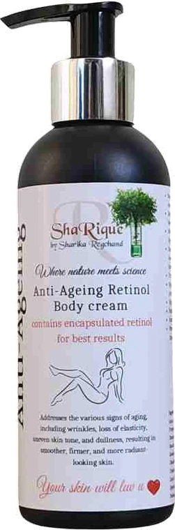 ShaRique Anti-Ageing Retinol Body Cream 200ml pump bottle
