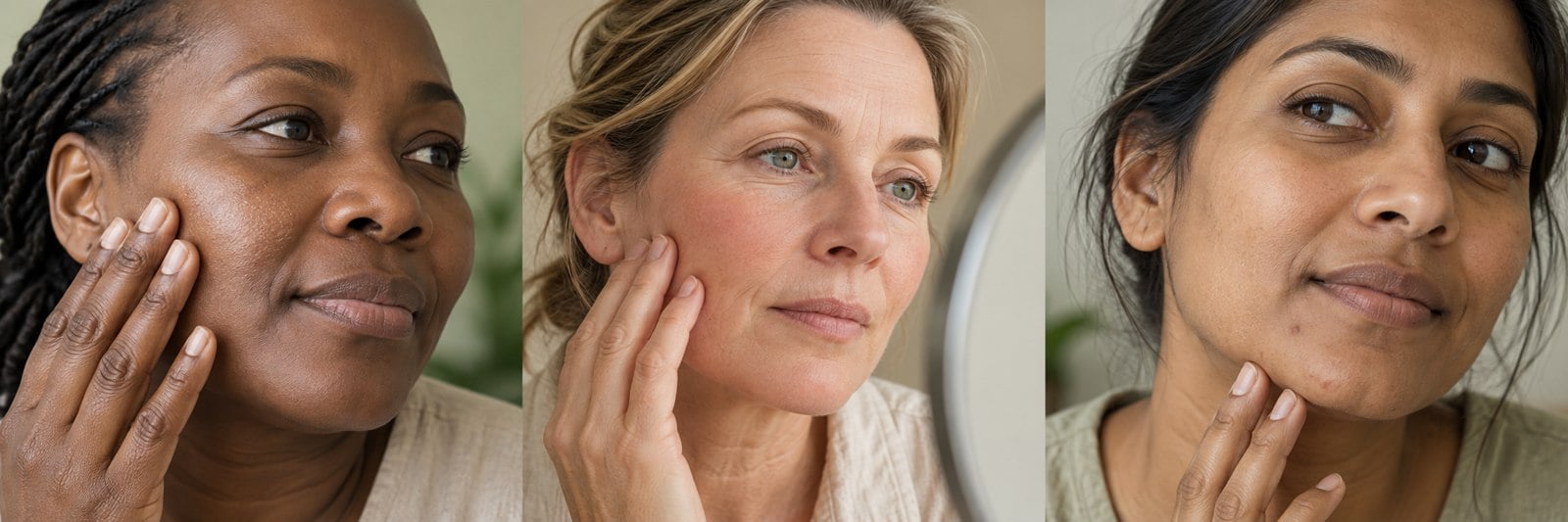 Indian woman with natural skin texture
